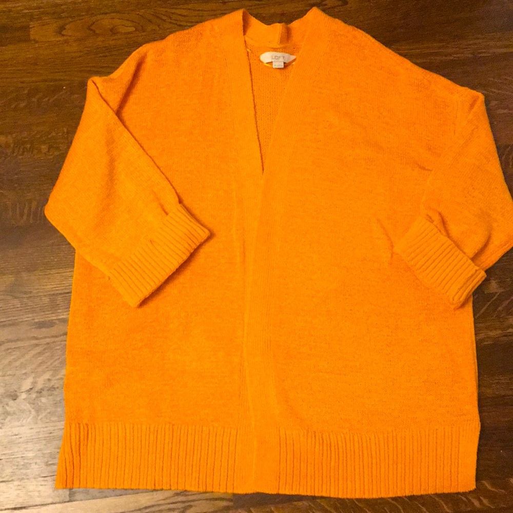 Loft Burnt Orange Oversized Cardigan Size XL